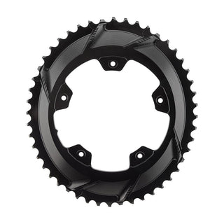 AbsoluteBLACK 2x Oval Subcompact Chainring, 110mm 5-bolt, 48T, Black