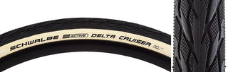 Schwalbe Delta Cruiser Active Twin KG Tire, 700C x 28mm, Wire, Belted, Brown/White/Ref