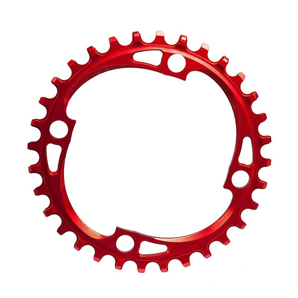 AbsoluteBLACK 104 BCD N/W Chainring, 104mm 4-bolt, 32T, Red