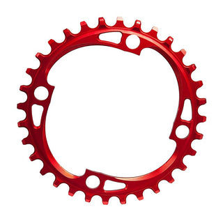 AbsoluteBLACK 104 BCD N/W Chainring, 104mm 4-bolt, 34T, Red