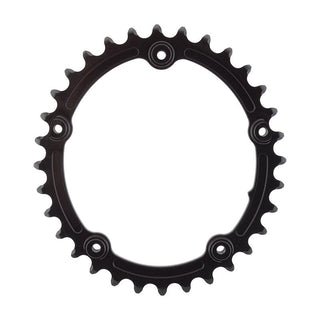 AbsoluteBLACK 2x Oval Subcompact Chainring, 110mm 5-bolt, 32T, Black