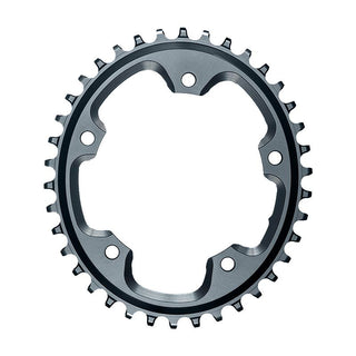 AbsoluteBLACK CX 1x Oval N/W Traction Chainring, 110mm 5-bolt, 38T, Grey