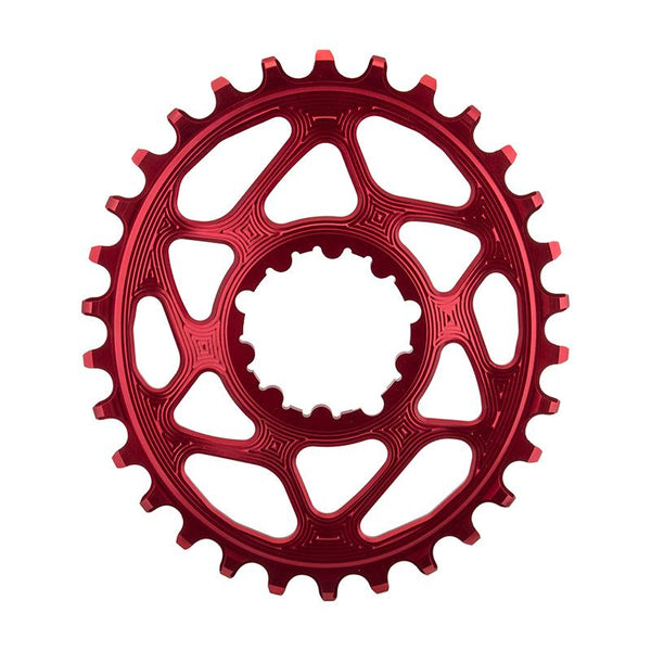 AbsoluteBLACK GXP Oval Direct N/W Chainring, Direct Mount, 30T, Red
