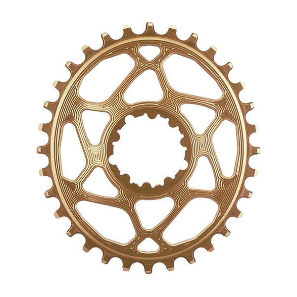 AbsoluteBLACK GXP Oval Direct N/W Chainring, Direct Mount, 32T, Gold