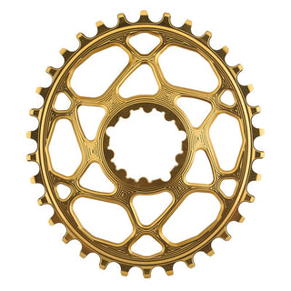 AbsoluteBLACK GXP Oval Direct N/W Chainring, Direct Mount, 34T, Gold