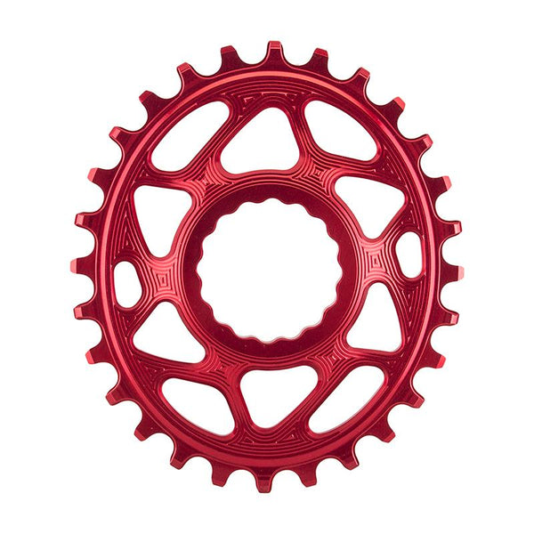 AbsoluteBLACK Raceface Cinch Oval N/W Chainring, Direct Mount, 28T, Red