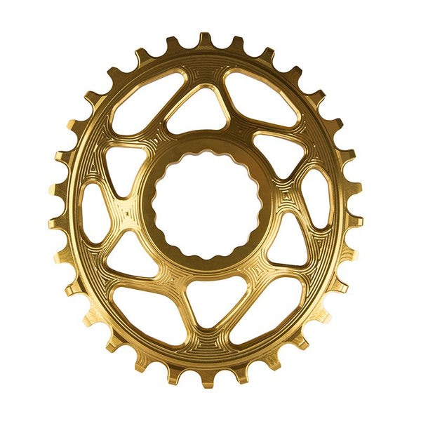 AbsoluteBLACK Raceface Cinch Oval N/W Chainring, Direct Mount, 30T, Gold