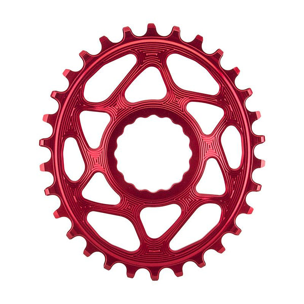AbsoluteBLACK Raceface Cinch Oval N/W Chainring, Direct Mount, 30T, Red