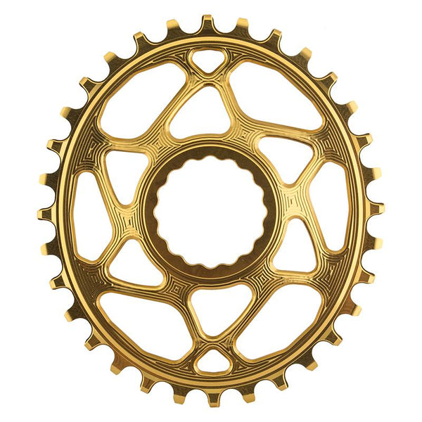 AbsoluteBLACK Raceface Cinch Oval N/W Chainring, Direct Mount, 32T, Gold