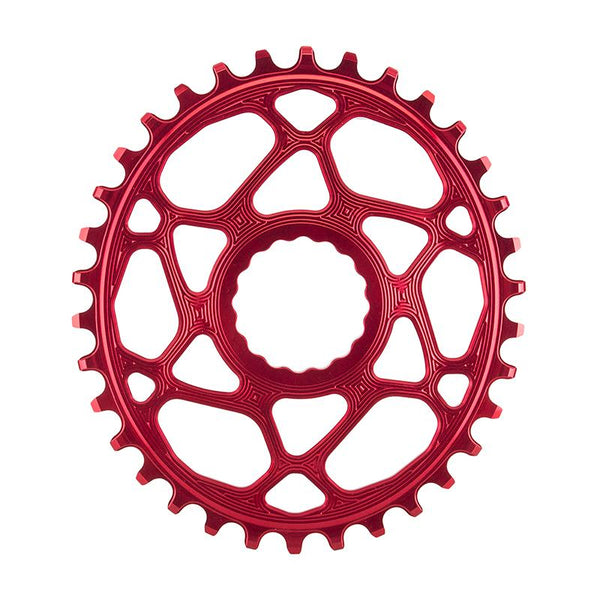 AbsoluteBLACK Raceface Cinch Oval N/W Chainring, Direct Mount, 34T, Red