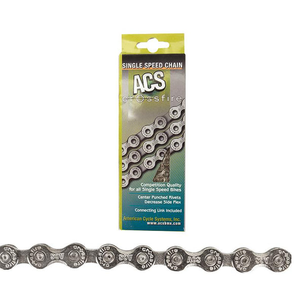 ACS Crossfire Chain, 1sp, 1/2 x 3/32, 106L, Silver
