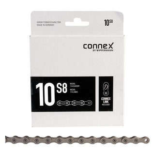 Connex 10s8 Chain, 10sp, 1/2 x 11/128, 114L, Silver