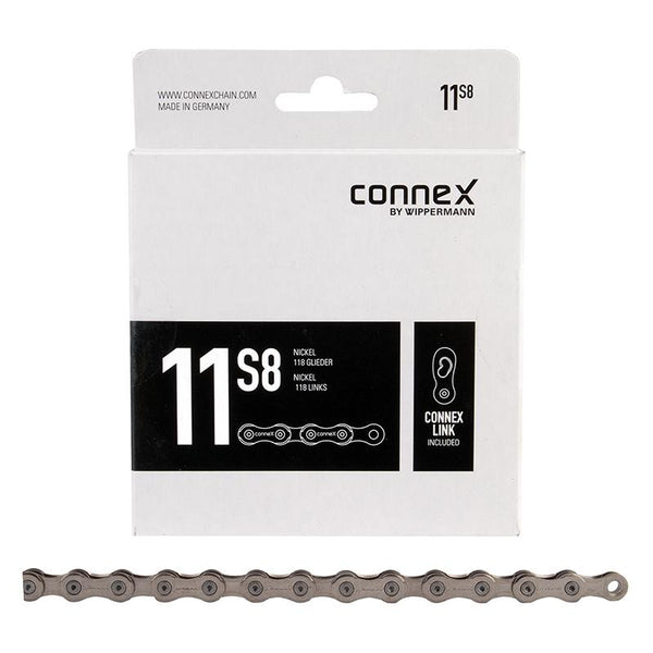 Connex 11s8 Chain, 11sp, 1/2 x 3/32, 118L, Silver