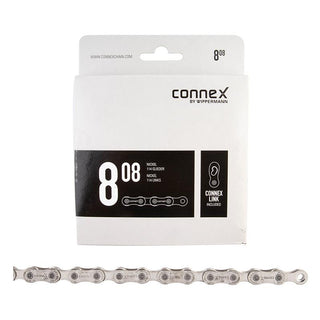Connex 808 Chain, 6/7/8sp, 1/2 x 3/32, 114L, Silver