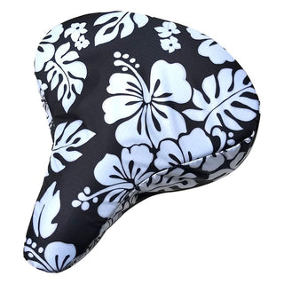 Cruiser Candy Seat Covers Saddle, Hibiscus Black/White