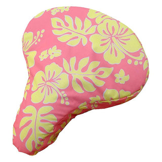 Cruiser Candy Seat Covers Saddle, Hibiscus Pink/Yellow