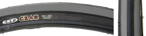 CST Premium Czar Tire, 650CC x 23mm, Wire, Black/Gray