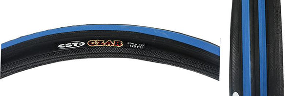 CST Premium Czar Tire, 700C x 23mm, Wire, Black/Blue