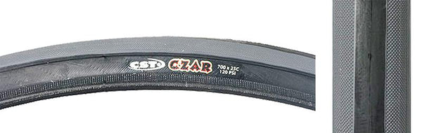 CST Premium Czar Tire, 700C x 23mm, Wire, Black/Gray