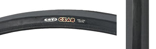 CST Premium Czar Tire, 700C x 25mm, Folding, Belted, Black/Gray