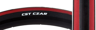 CST Premium Czar Tire, 700C x 28mm, Wire, Black/Red