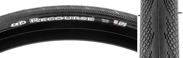 CST Premium Recourse Tire, 700C x 25mm, Folding, Belted, Black