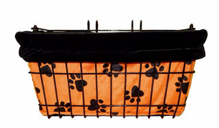 Dog Paw Orange with Black Lining Basket Liner