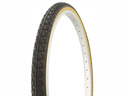 Duro MTB-Hybrid Tire, 26” x 1.50”, Low Knobby Tread, Black + Gum Sidewall