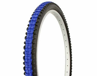 Duro MTB-Hybrid Tire, 26” x 2.10”, Knobby Tread, Blue Tread + Black Sidewall