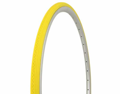 Duro Road-City-Fixie Tire, 700C x 23mm, Classic Tread, Yellow