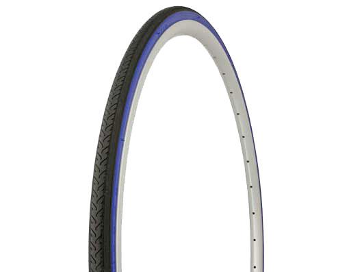 Duro Road-City-Fixie Tire, 700C x 25mm, Black + Blue Sidewall