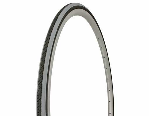 Duro Road-City-Fixie Tire, 700C x 25mm, Black + Gray Stripe