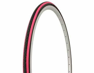 Duro Road-City-Fixie Tire, 700C x 25mm, Black + Pink Stripe