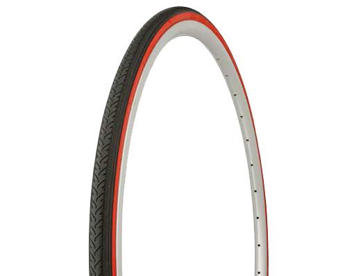 Duro Road-City-Fixie Tire, 700C x 25mm, Black + Red Sidewall