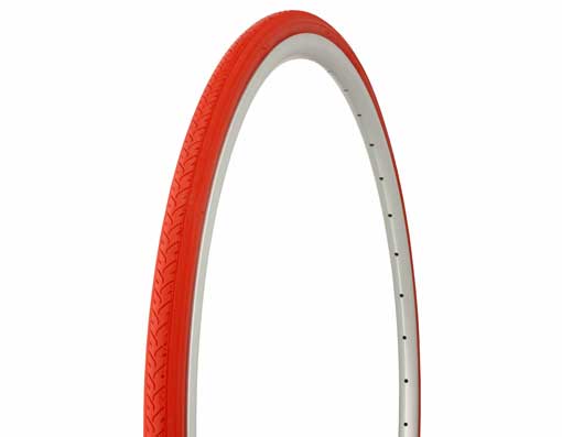 Duro Road-City-Fixie Tire, 700C x 25mm, Red