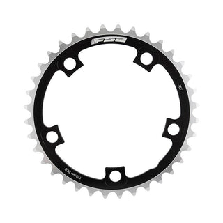 Full Speed Ahead Pro Road Alloy Chainring, 110mm 5-bolt, 36T, Black/Silver