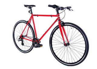 Golden Cycles Velo 7 Speed Commuter Bike, Red