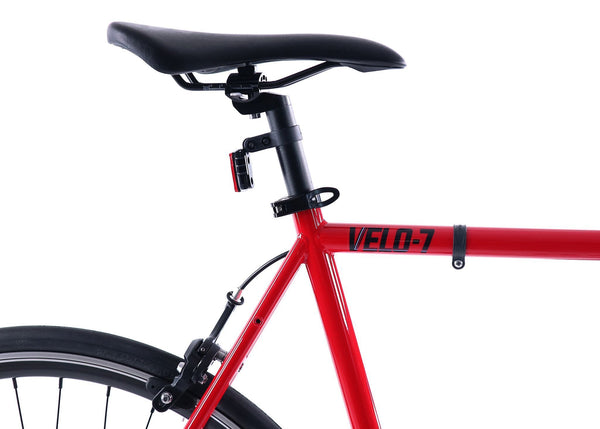 Golden Cycles Velo 7 Speed Commuter Bike, Red