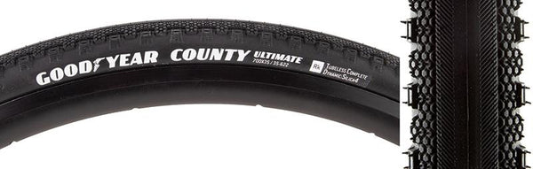 Goodyear County S4 Ultimate Tire, 700C x 35mm, Tubeless Folding, Black