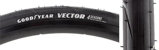 Goodyear Vector Four Seasons Tire, 700C x 28mm, Tubeless Folding, Black