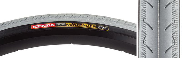 Kenda Kontender Tire, 700C x 23mm, Wire, Belted, Gray/Black