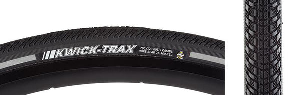 Kenda Kwick Trax Tire, 700C x 32mm, Wire, Belted, Black/Gum