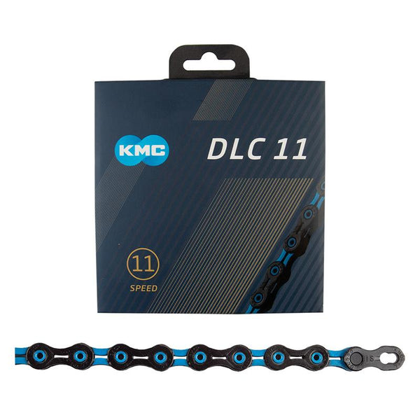 KMC DLC 11 Chain, 11sp, 1/2 x 11/128, 116L, Black/Blue