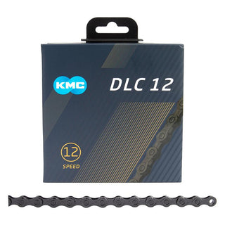 KMC DLC 12 Chain, 12sp, 1/2 x 3/32, 126L, Black/Black