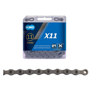 KMC e11 EPT Chain, 11sp, 1/2 x 11/128, 136L, Silver