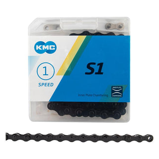 KMC S1 Chain, 1sp, 1/2 x 1/8, 112L, Black