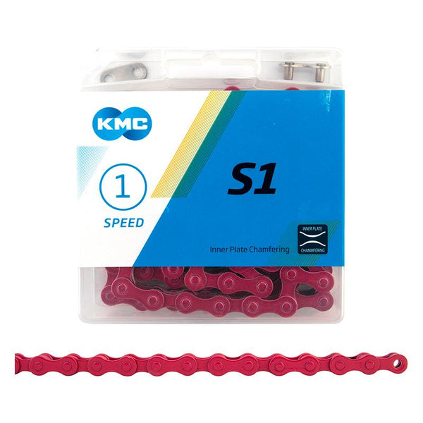 KMC S1 Chain, 1sp, 1/2 x 1/8, 112L, Pink