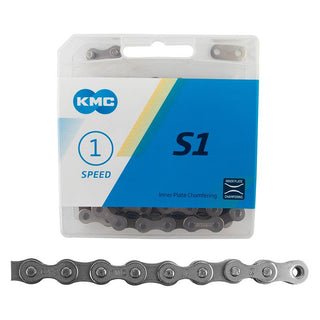 KMC S1 Chain, 1sp, 1/2 x 1/8, 112L, Silver/Brown