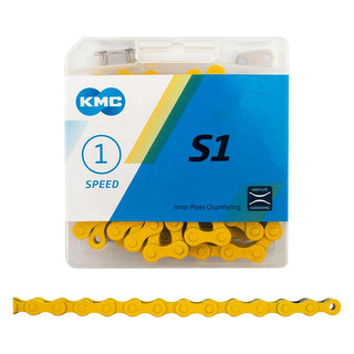 KMC S1 Chain, 1sp, 1/2 x 1/8, 112L, Yellow