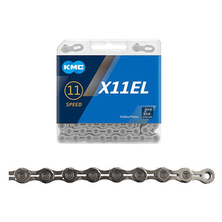 KMC X11EL Chain, 11sp, 1/2 x 11/128, 118L, Chrome